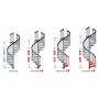 Schody systemowe CIVIK ZINK- schody zewnętrzne / średnica 120cm