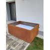 Skrzynia podwyższona uprawowa korten 150x100cm i wysoka 50cm anty-ślimak